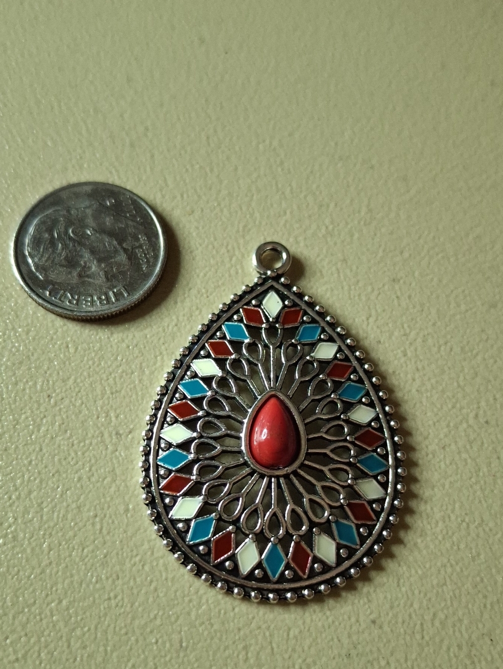 Behemian Silver Tone Pendant New